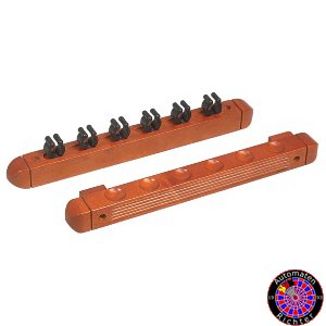 Queue Halter f�r 6 Queues, helles Holz